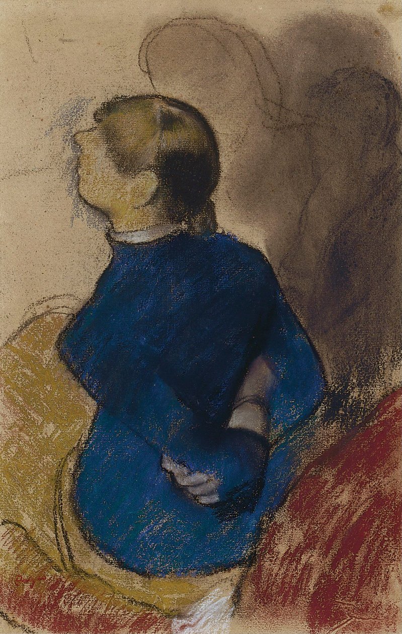 Jovem de azul de Edgar Degas