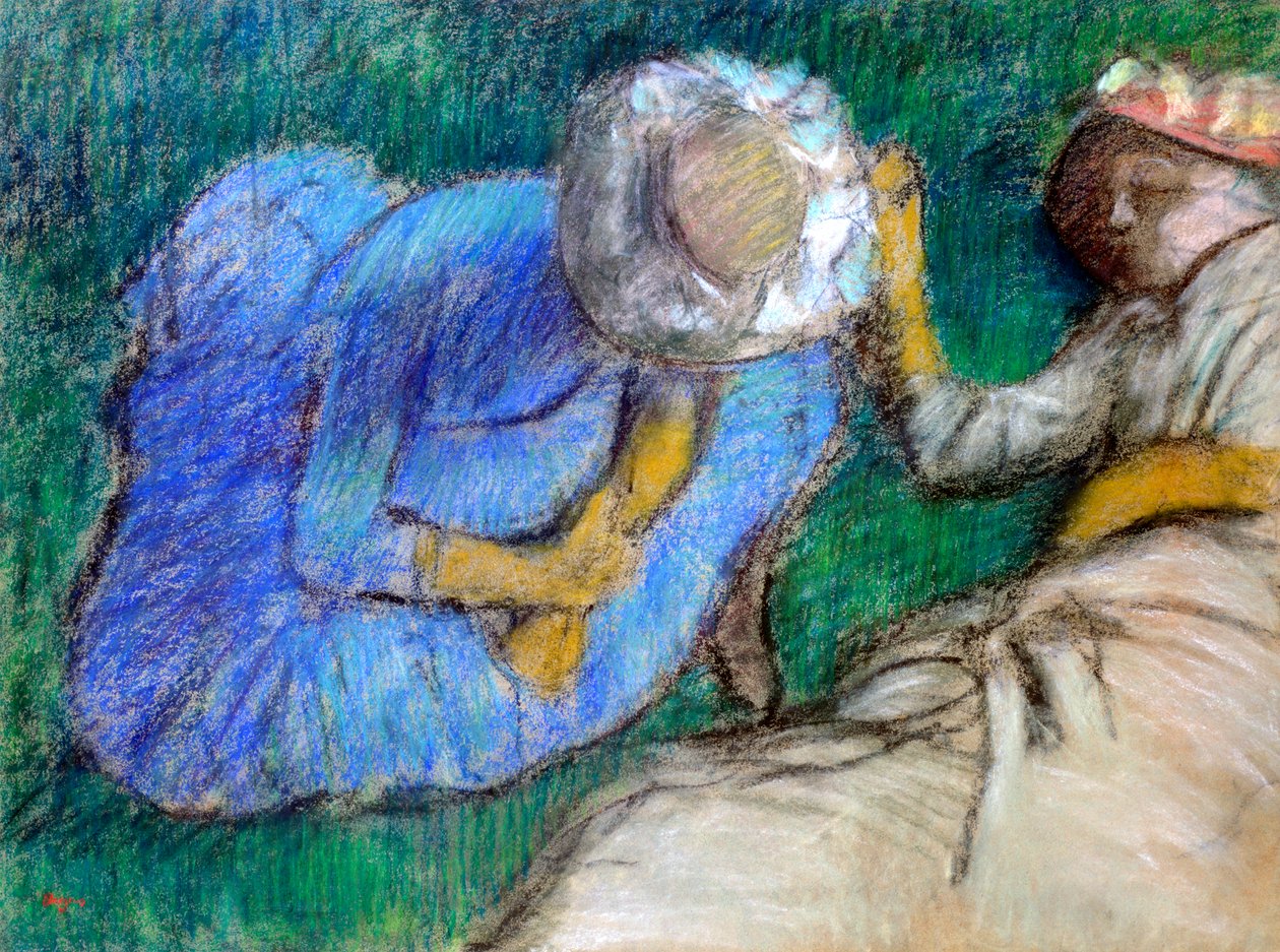 Mulheres jovens em repouso, finais do século XIX e início do século XX de Edgar Degas