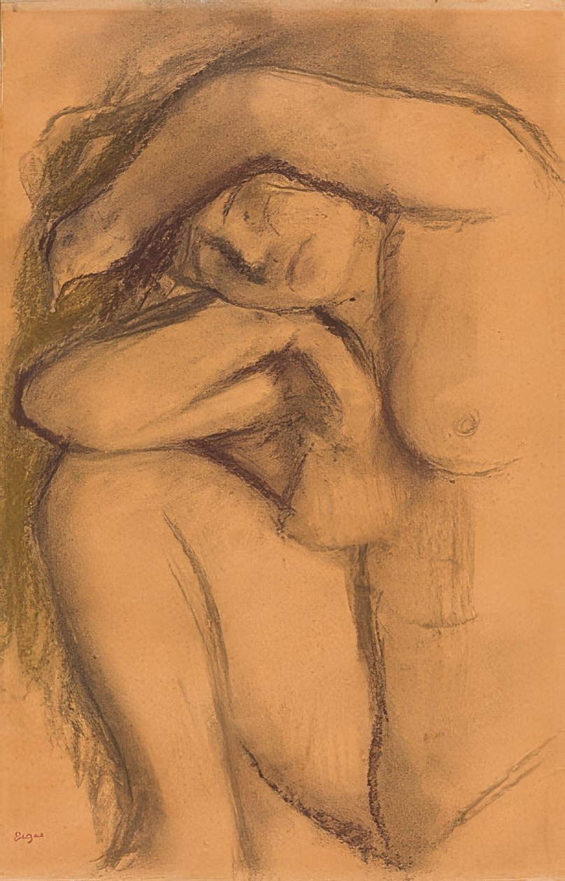 Estudo nu (Aktsudie). Um 1888-92 de Edgar Degas