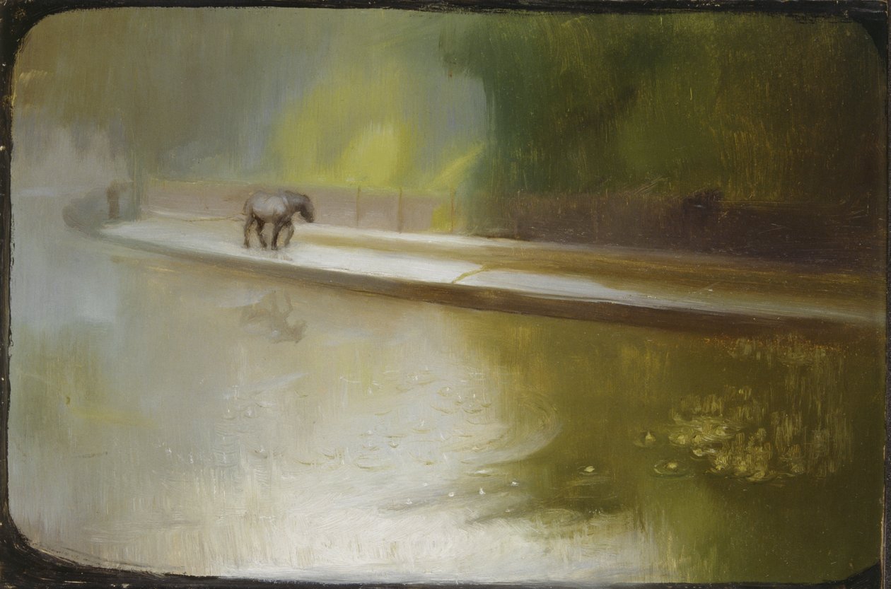 Manhã: O Canal de Glamorgan (óleo sobre cartão) de Edgar Herbert Thomas