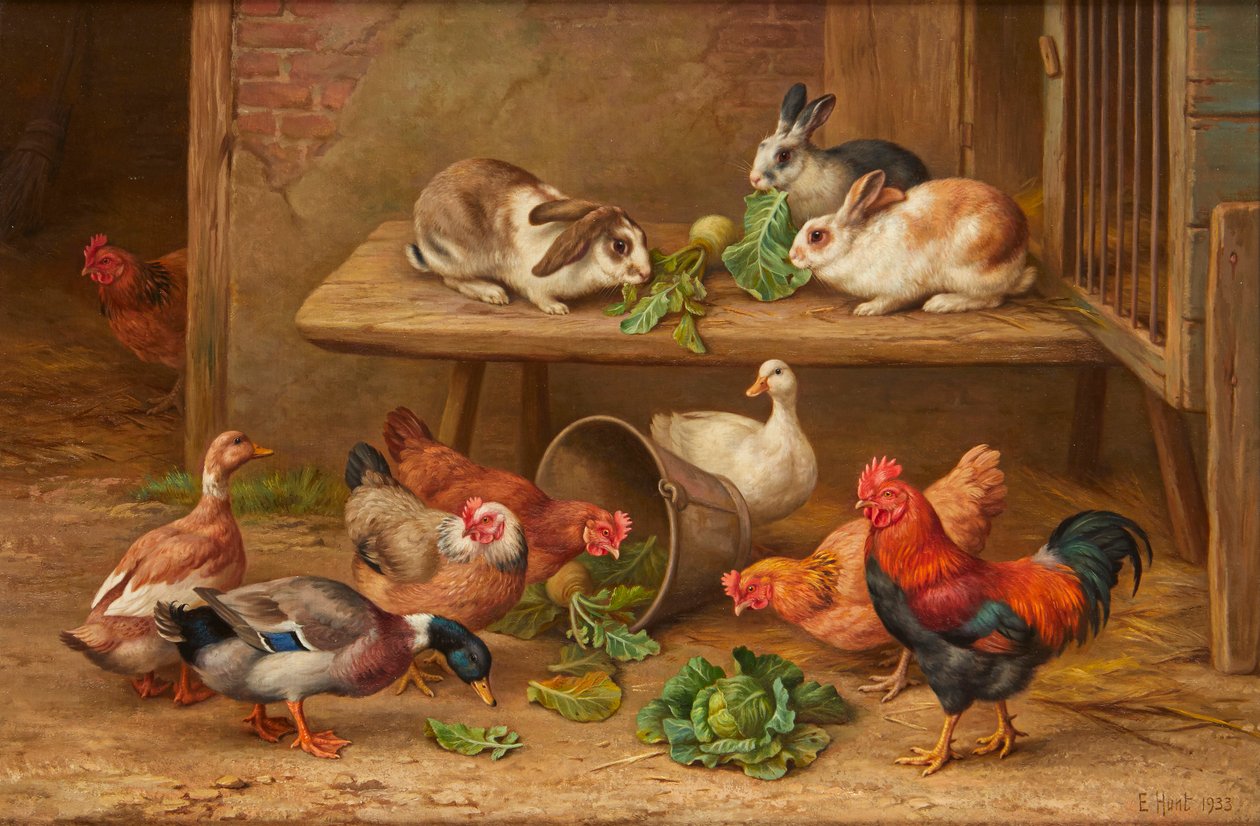 A Lucky Find (óleo sobre tela) de Edgar Hunt