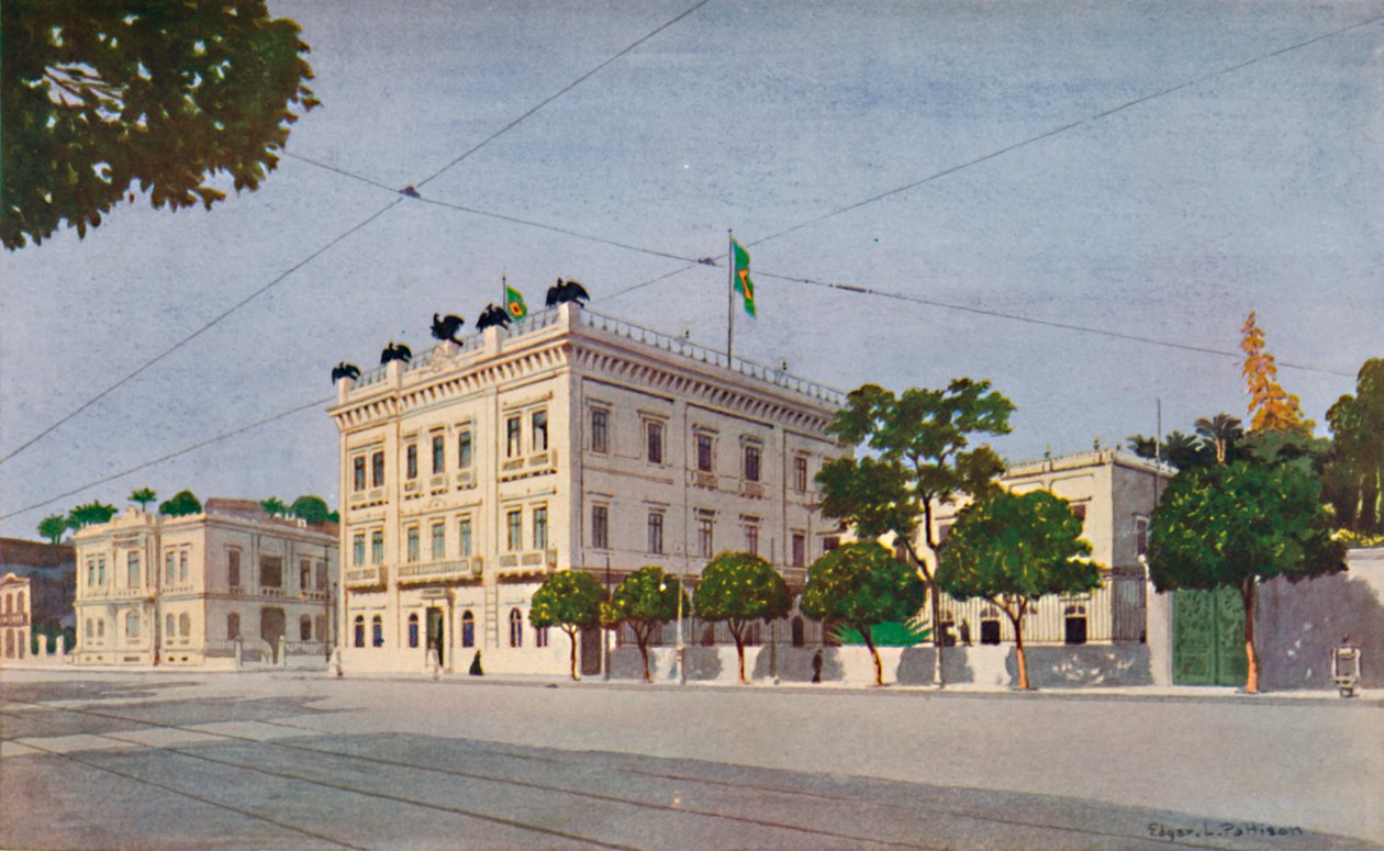 Palácio do Cattete - Residência Oficial do Presidente do Brasil, 1914 de Edgar L. Pattison