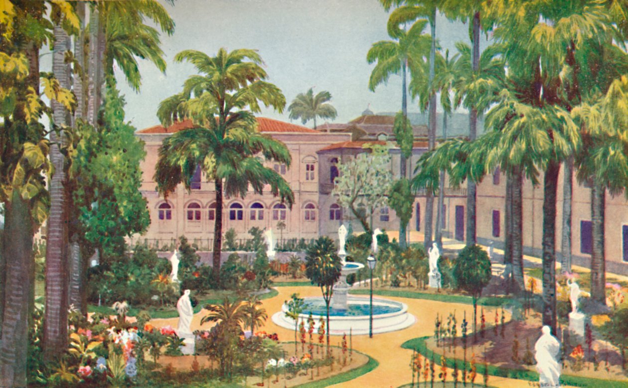 Jardim do Palácio Itamaraty - Foreign Office, 1914 de Edgar L. Pattison