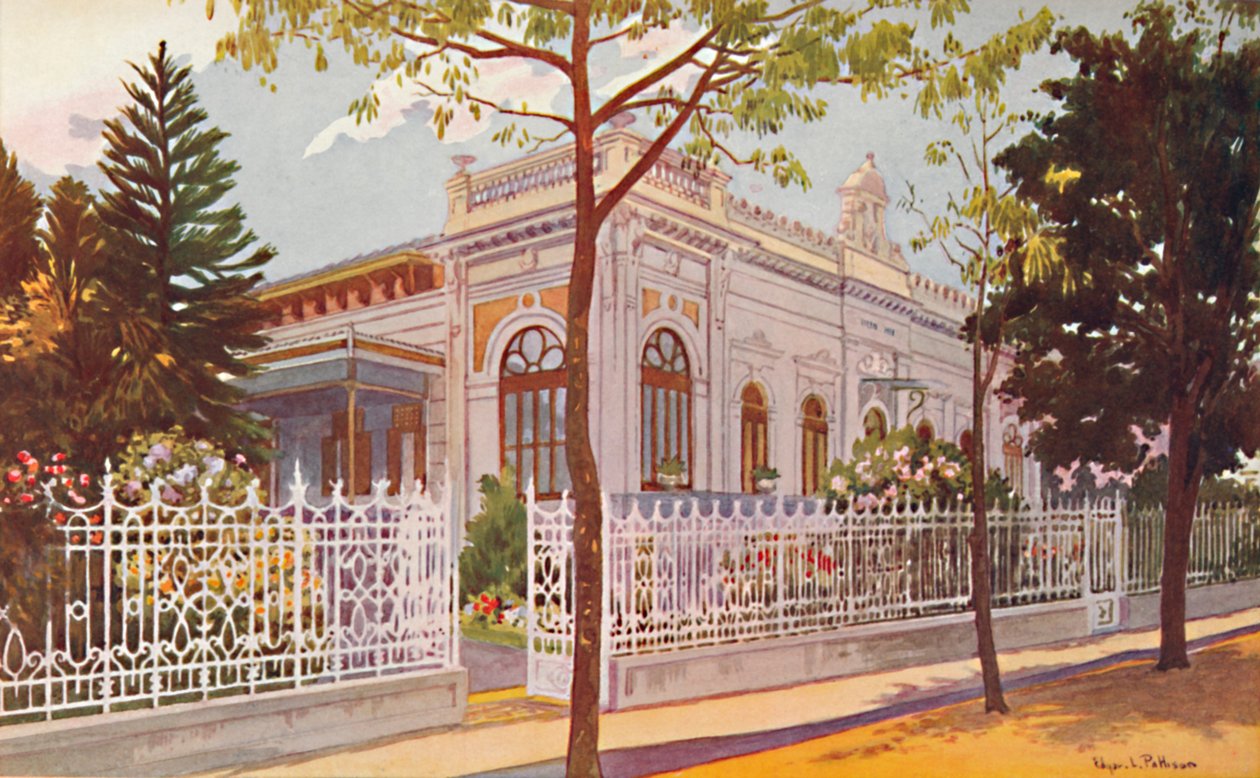 Vilino Nair, Residência do Almirante Barão de Teffé von Hoonholtz, Petrópolis, 1914 de Edgar L. Pattison