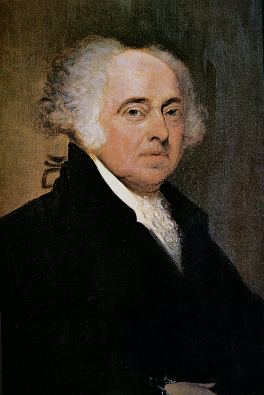 Presidente John Adams (1735-1826) (litografia a cores) de Edgar Parker