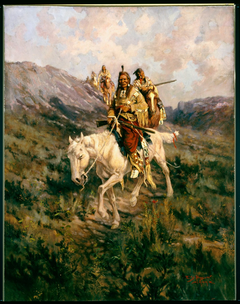 Visita a outra tribo, 1909 de Edgar Samuel Paxson