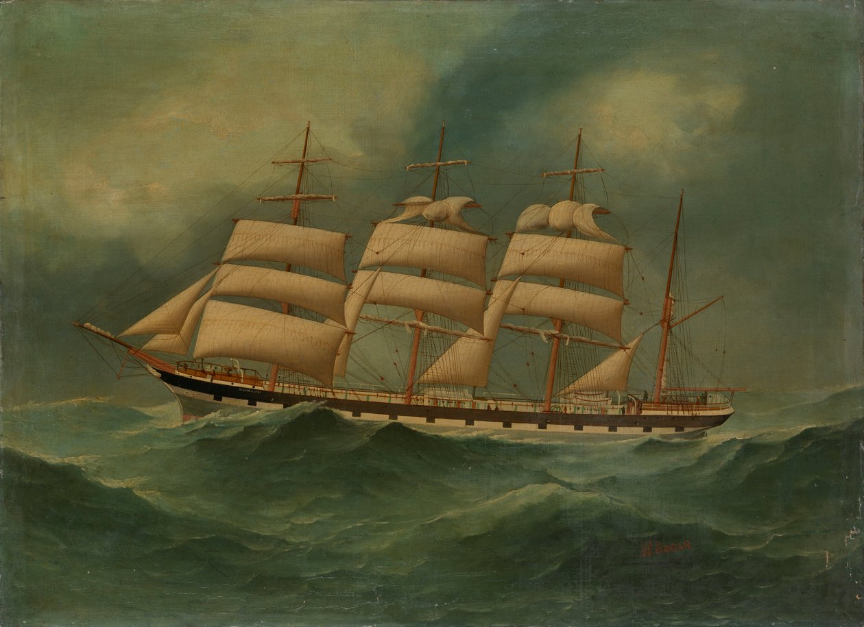 O navio Glencairn, século XX (pintura a óleo) de Edgar William