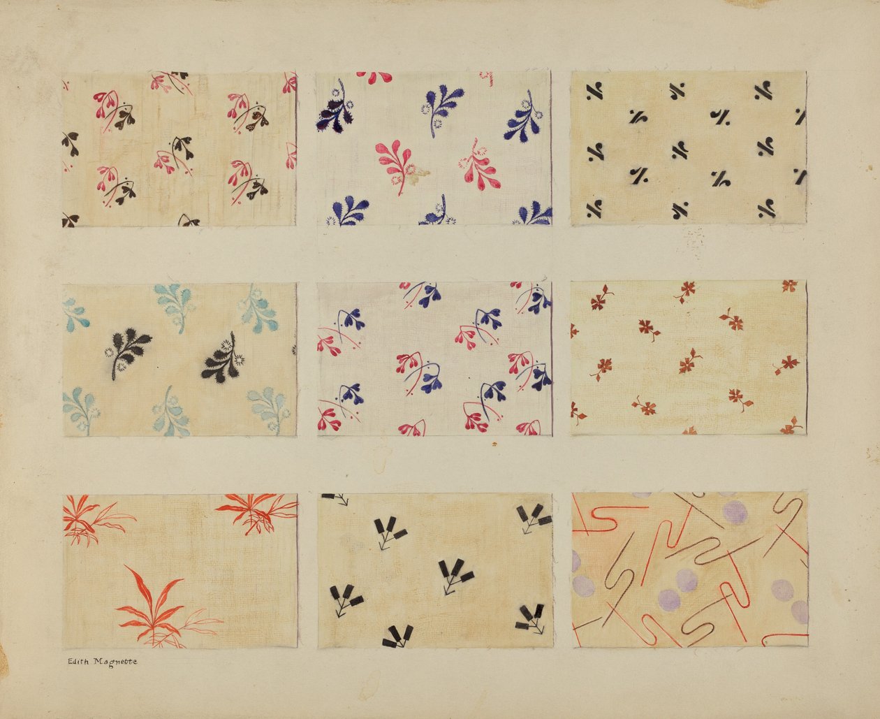 Remendos de Colcha Impressos de Edith Magnette