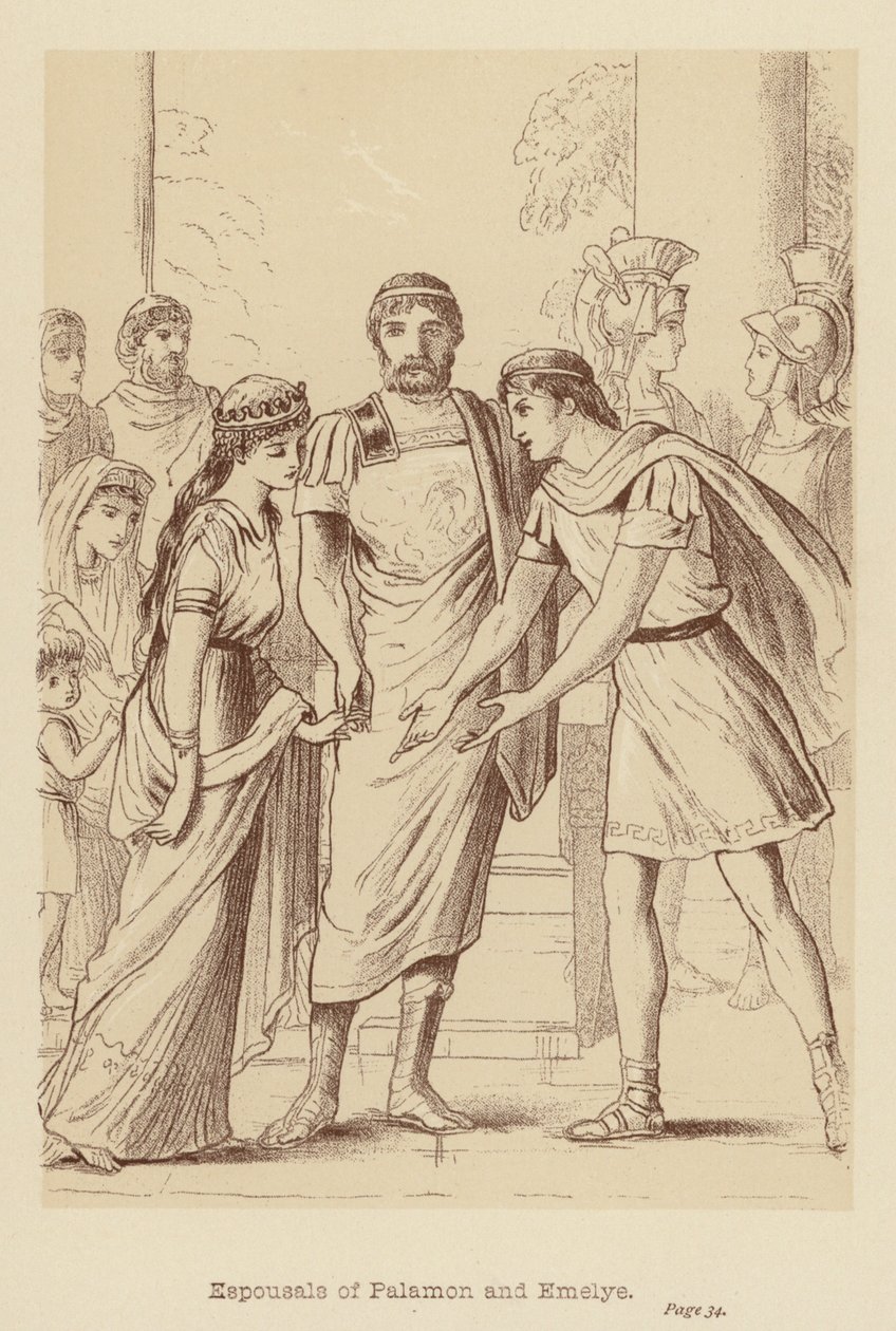 Esponsais de Palamon e Emelye (litografia) de Edith Scannell
