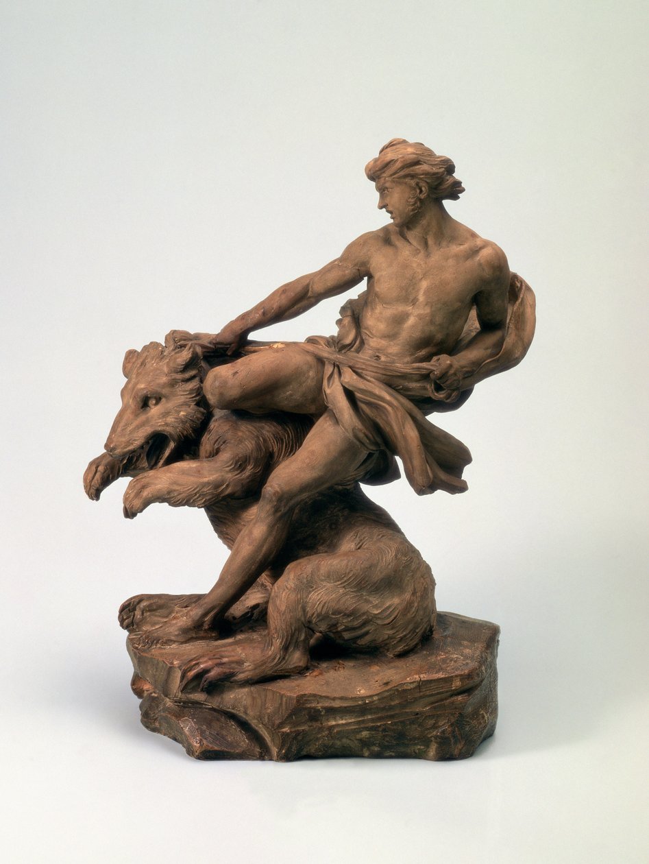 Atleta com Urso, 1735 (terracota) (par de 73702) de Edmé Bouchardon