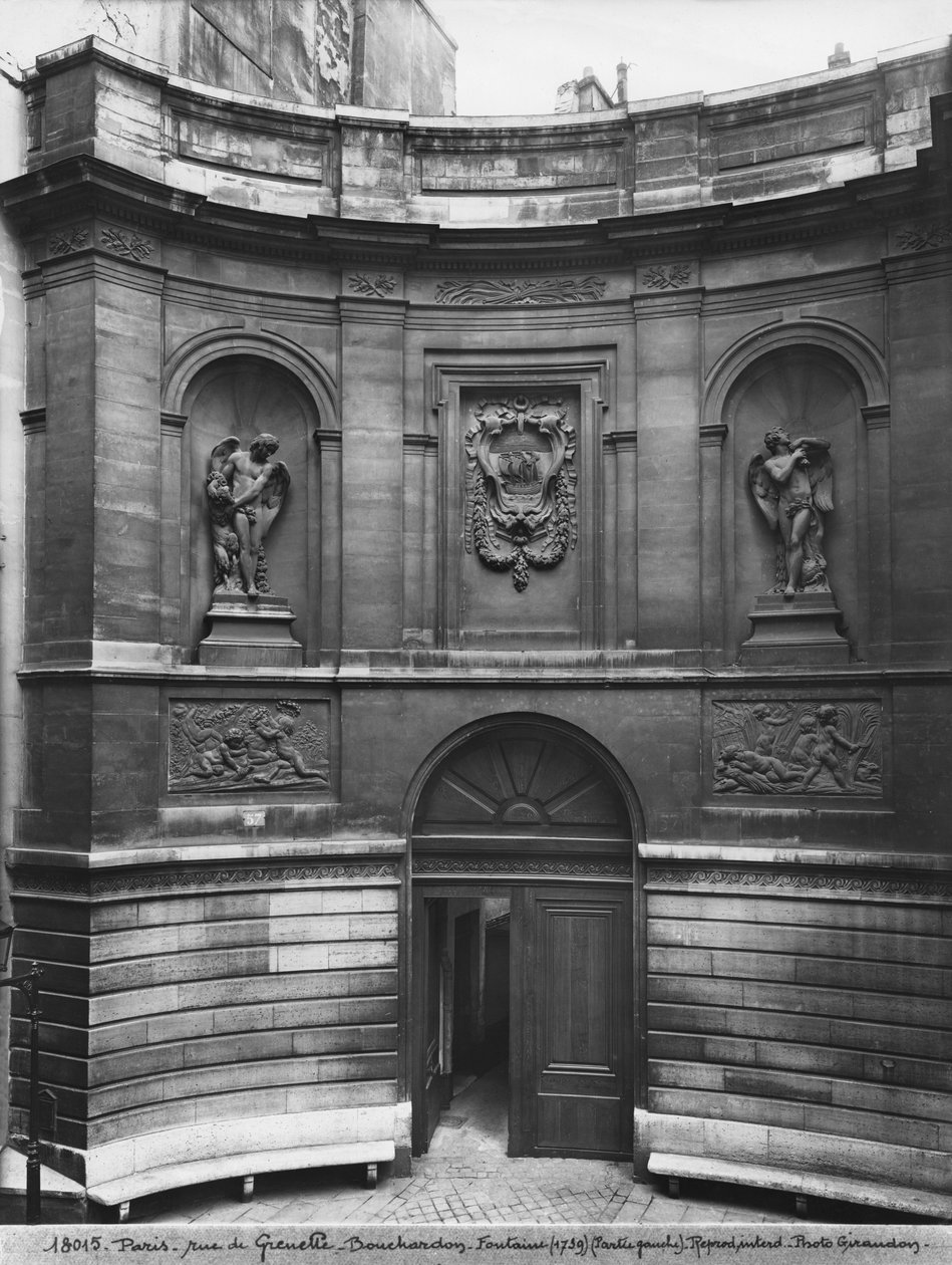 Vista da Fonte das Quatro Estações, parte esquerda, rue de Grenelle, 1739-46 (detalhe) (ver também 346093, 346094, 346095, 346097) de Edmé Bouchardon