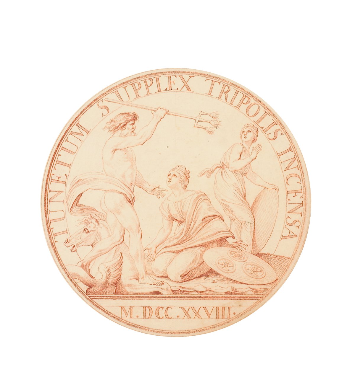 Bombardeio de Trípoli e Submissão por parte desta Regência e da de Argel, 1728 de Edmé Bouchardon
