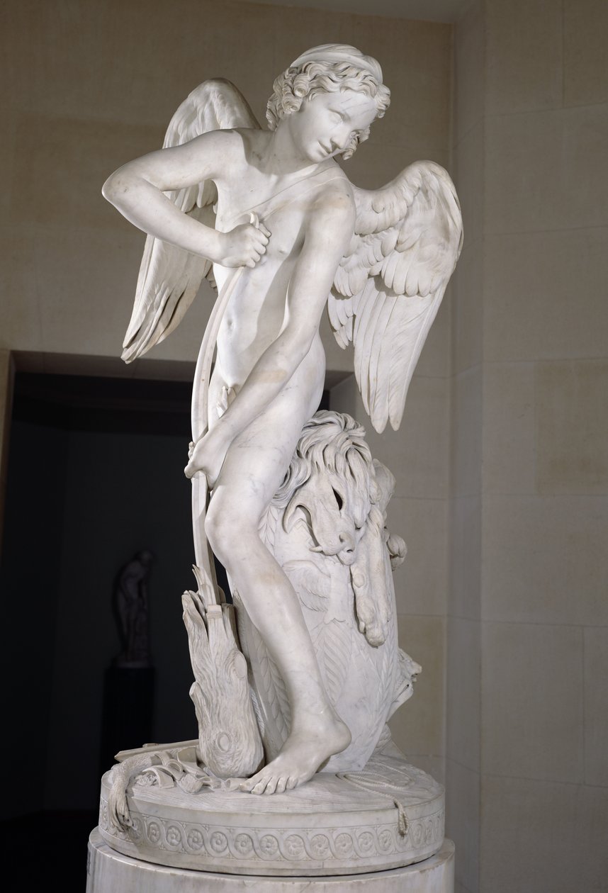 Cupido Escultura do Arco do Clube de Hércules, 1747-50 (mármore) (ver também 234450) de Edmé Bouchardon