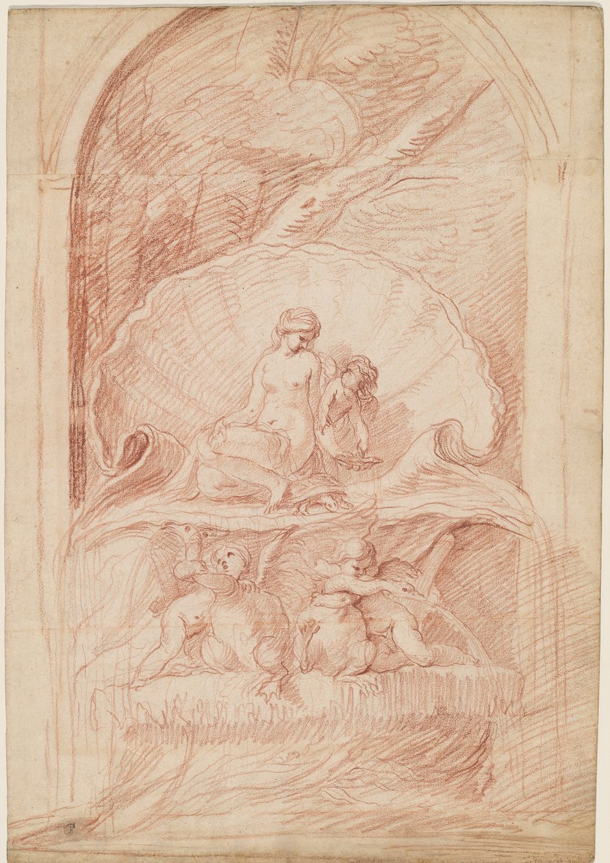 Fonte Rocaille com Vênus, Amorini e Cisnes de Edmé Bouchardon