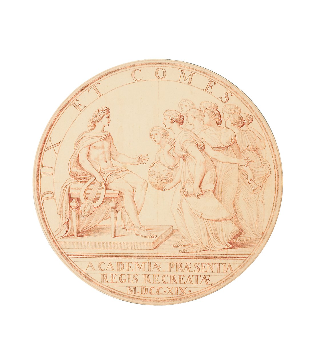 A visita do rei às academias, 1719 de Edmé Bouchardon