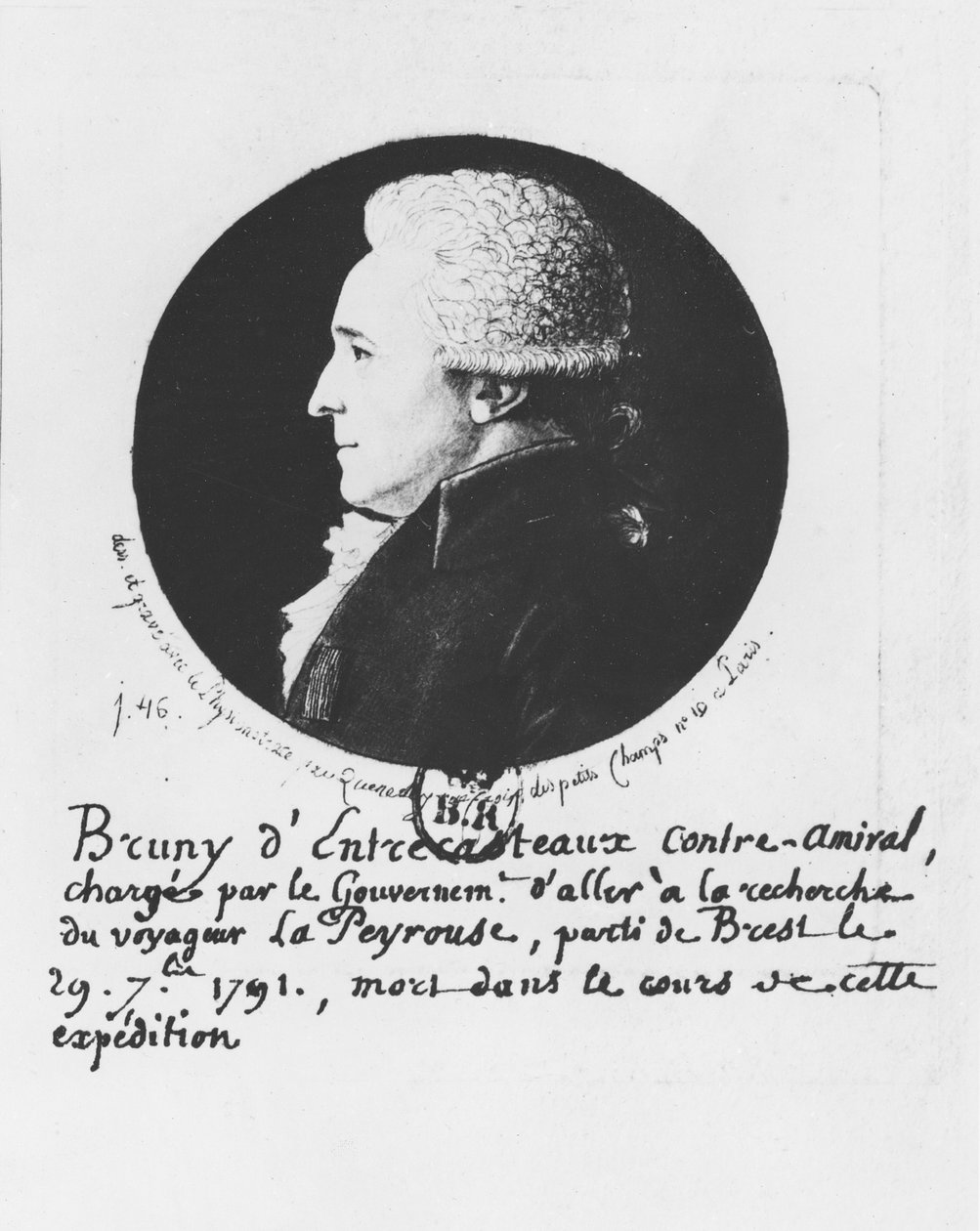 Antoine Raymond Joseph de Entrecasteaux Bruni de Edme Quenedey