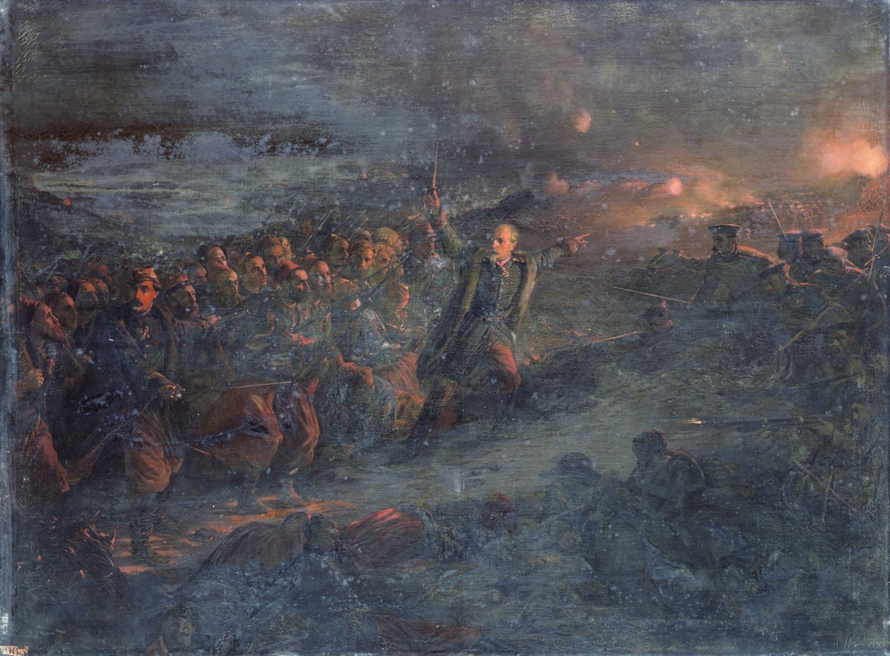 Ataque ao reduto de Selinghinsk pelo General Monet, 24 de Fevereiro de Edme Adolphe Fontaine