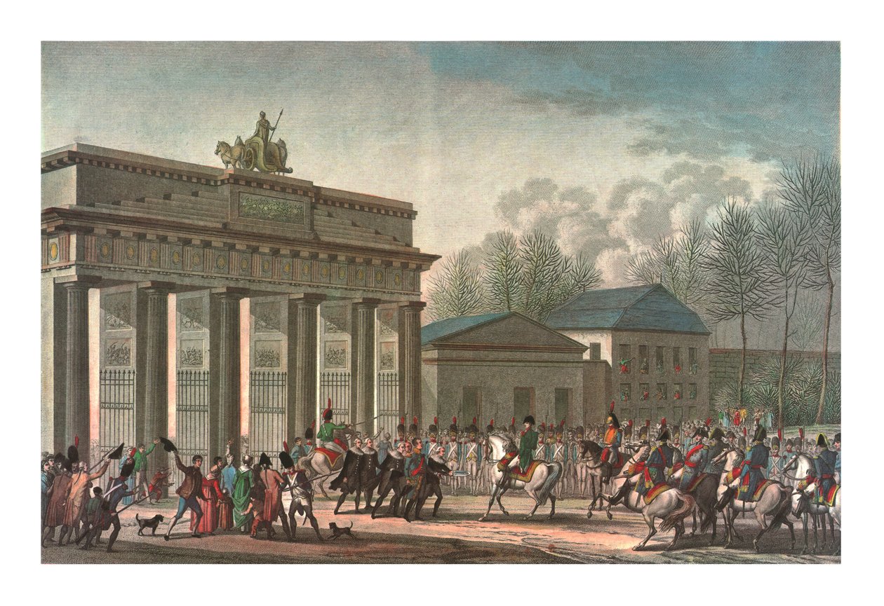 Entrada dos franceses em Berlim, 27 de outubro de 1806, c1850 de Edme Bovinet