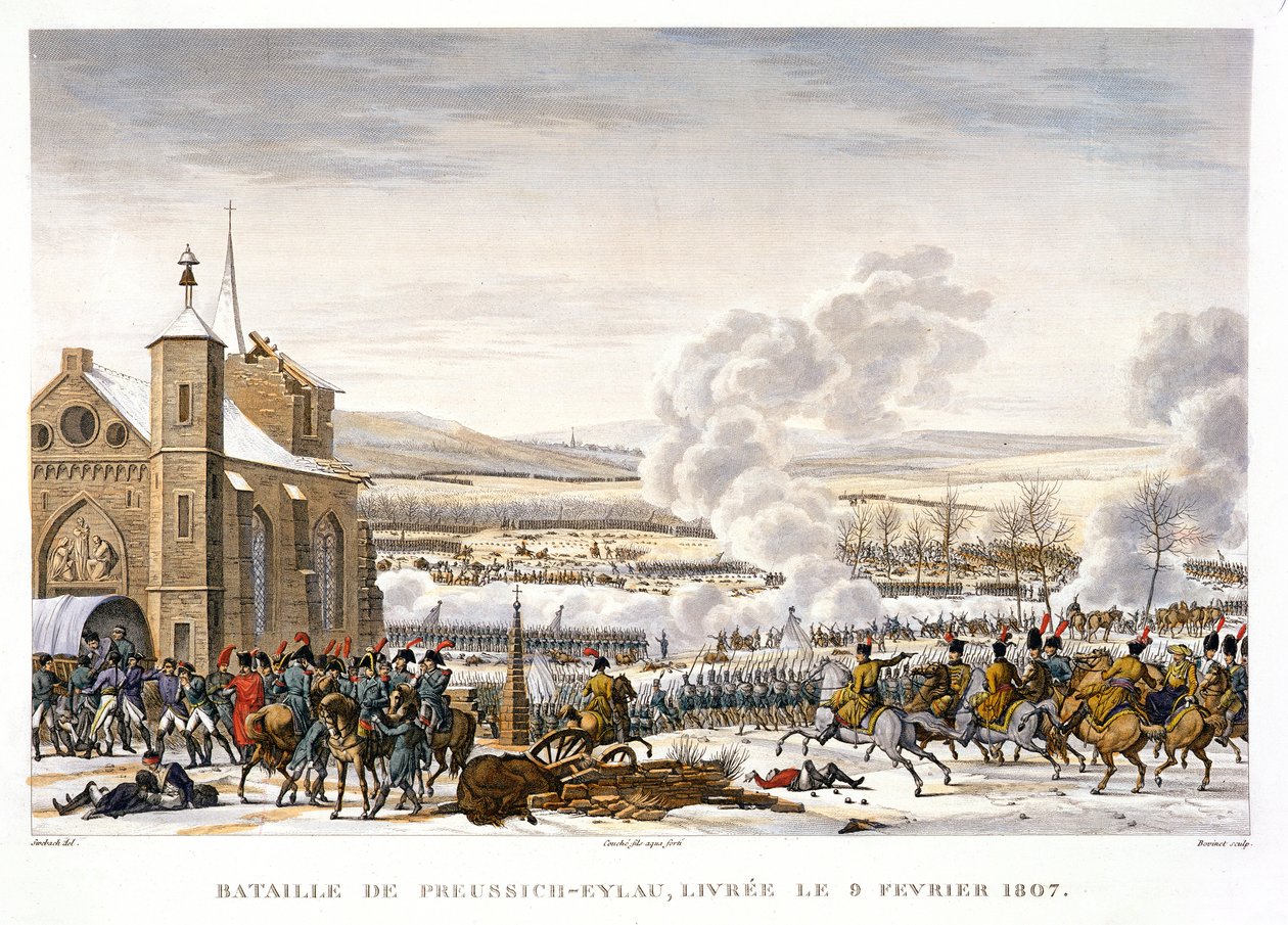 A Batalha de Eylau, Alemanha, 9 de fevereiro de 1807 de Edme Bovinet