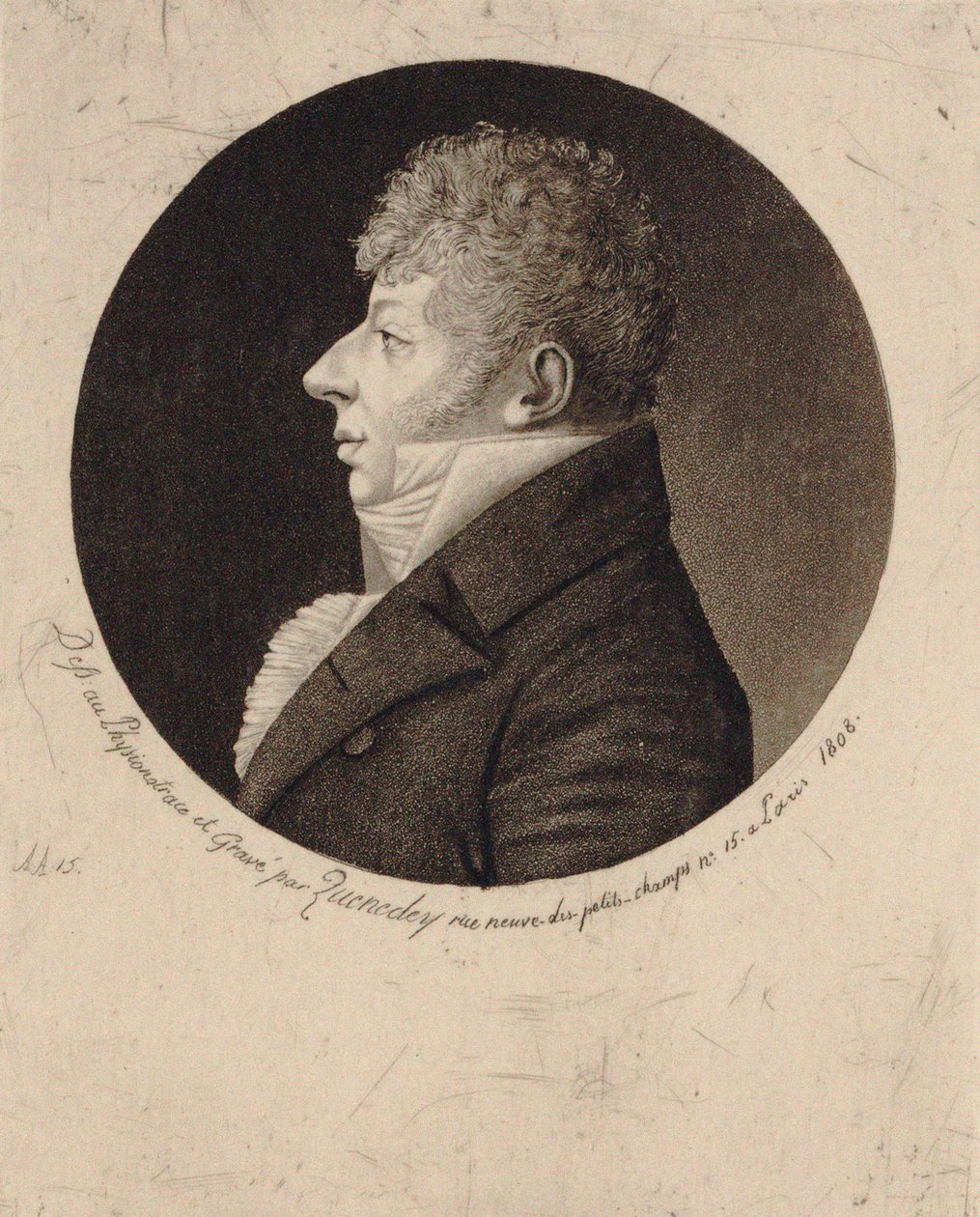 Retrato do violinista e compositor Jean Nicolas Auguste Kreutzer 1778-1832, 1808. de Edme Quenedey