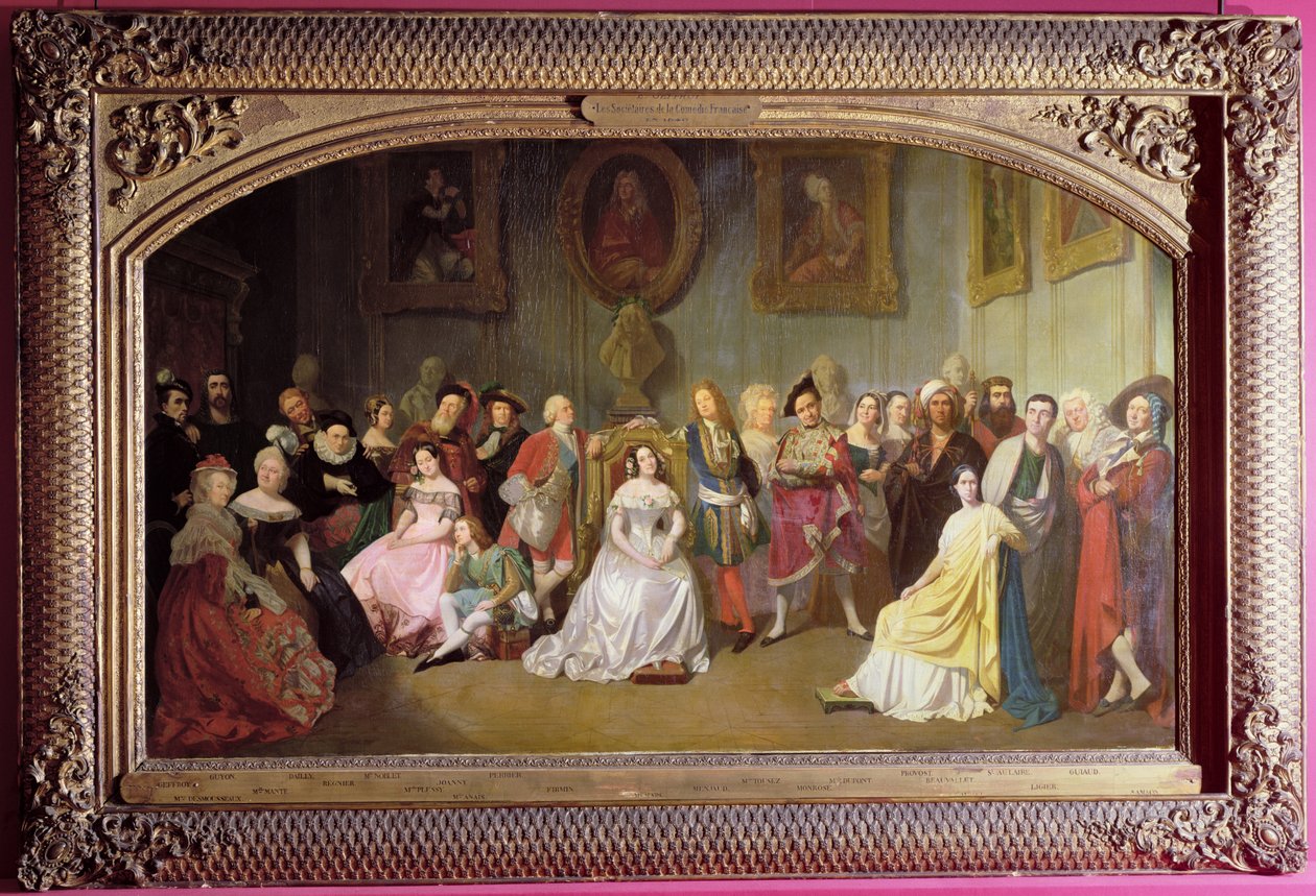 Membros da Comédie-Francaise em 1840 de Edmond A.F. Geffroy