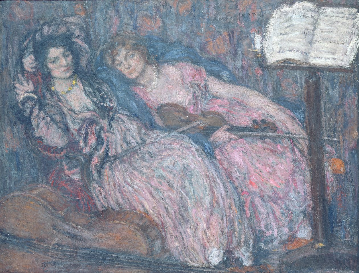 Os dois violinistas de Edmond François Aman Jean