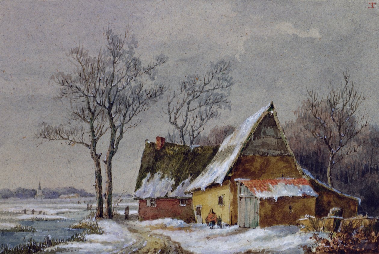Cena de inverno nos países baixos de Edmond Jean