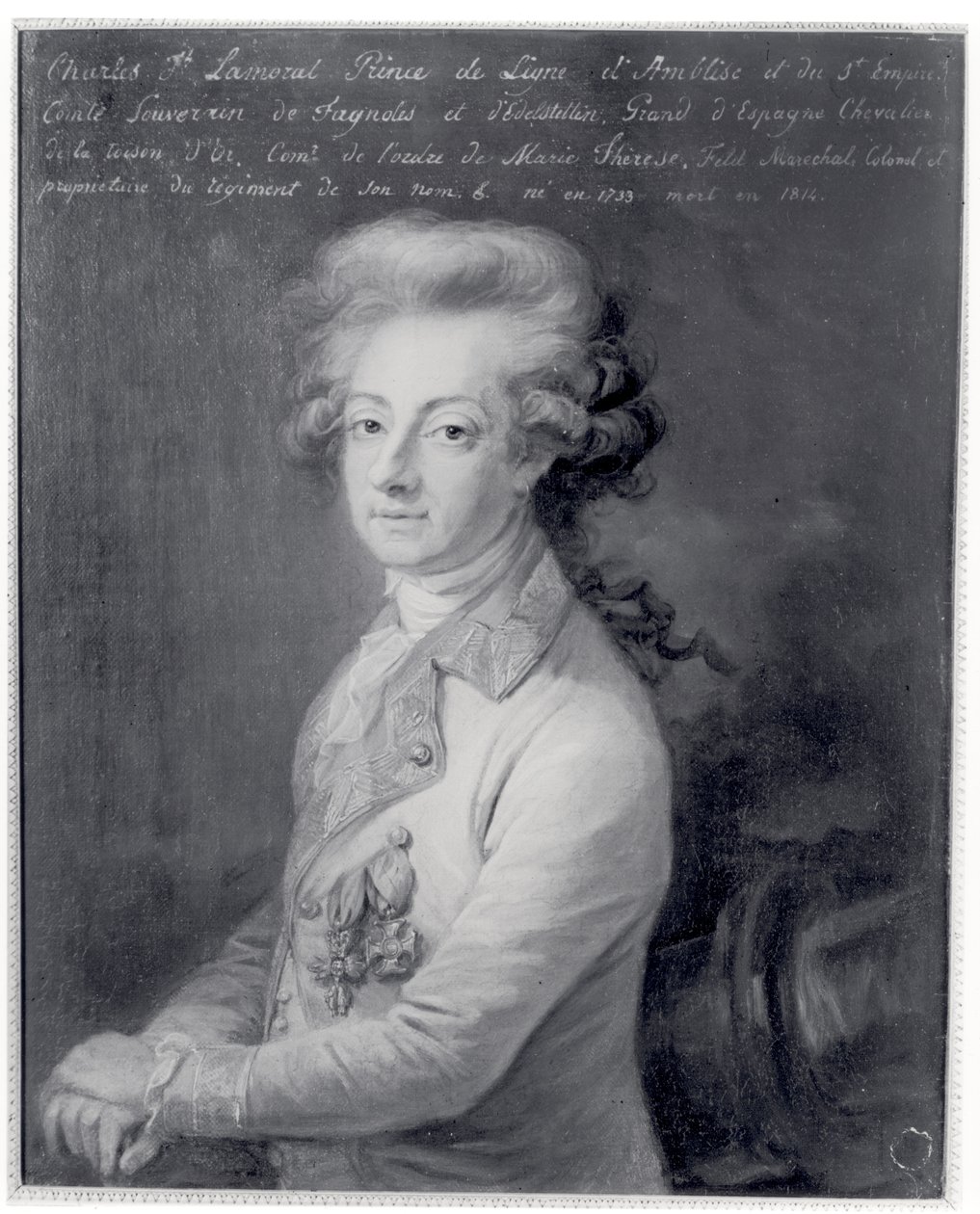 Retrato do Marechal Charles Joseph (1735-1814) Príncipe da Linha de Edmond Leclerq