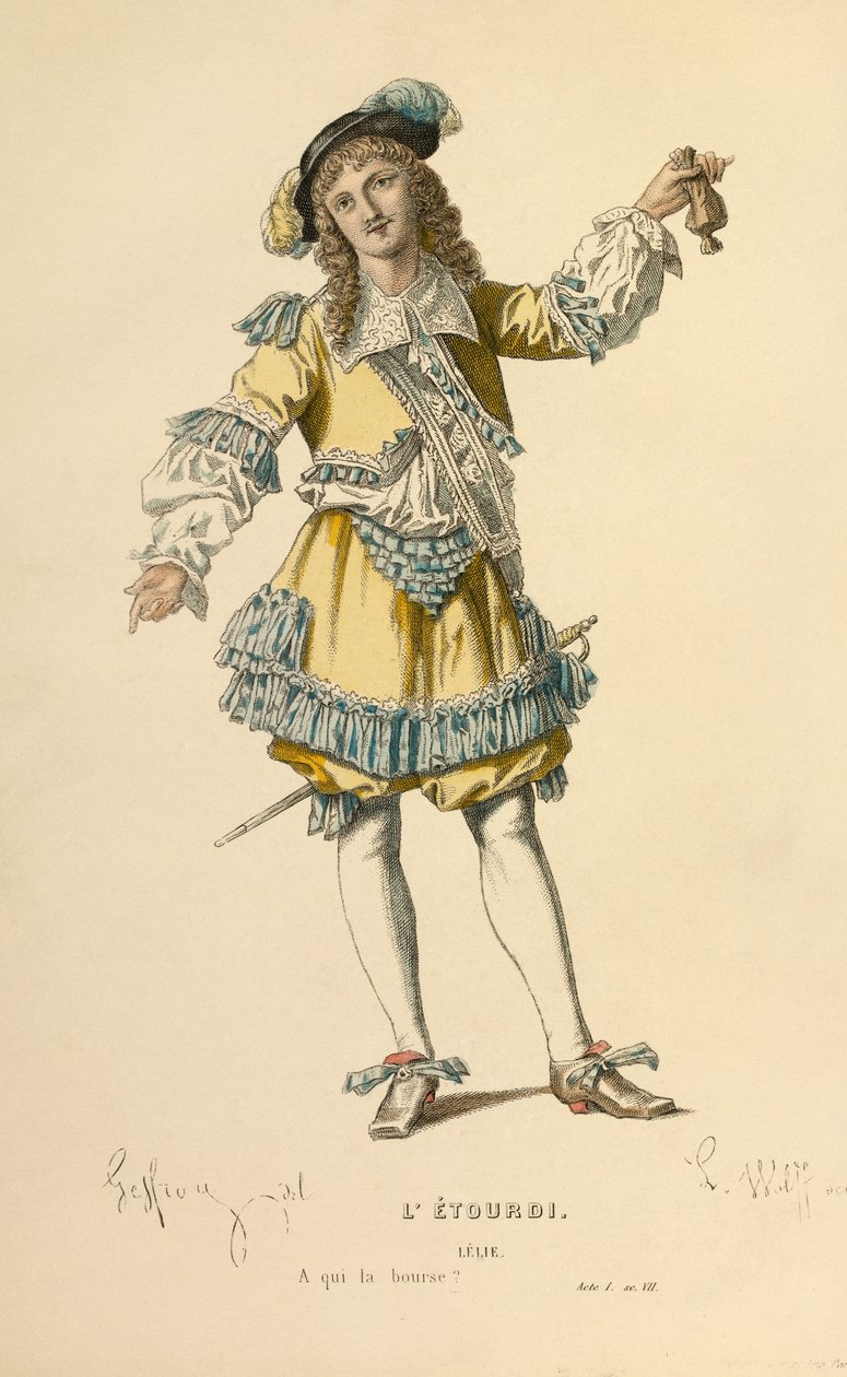 Fato para o papel de Lelie, c.1868 (gravura) de Edmond Aime Florentin Geffroy