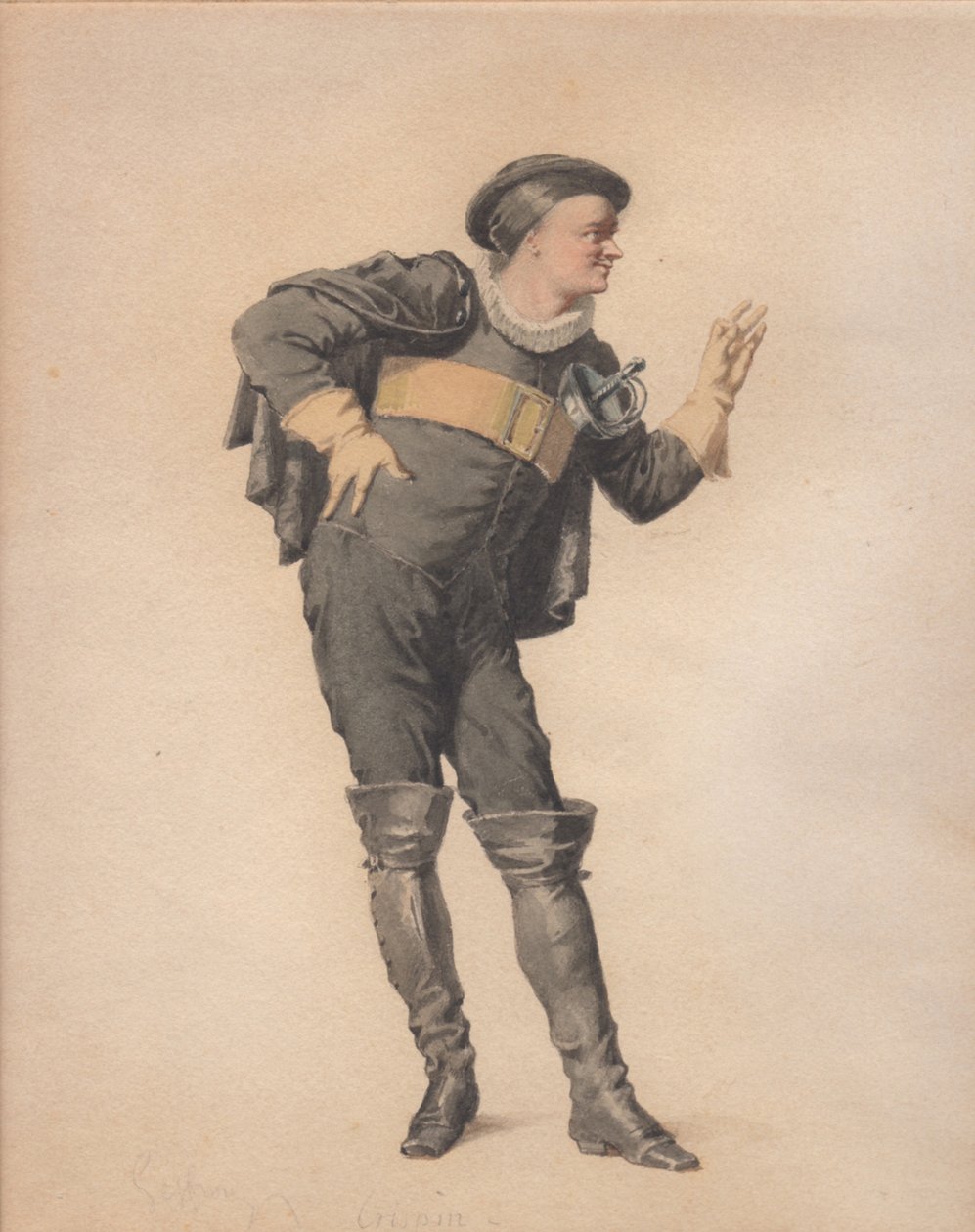 Crispin em The Folies in love, de Jean-François Regnard. de Edmond Aime Florentin Geffroy