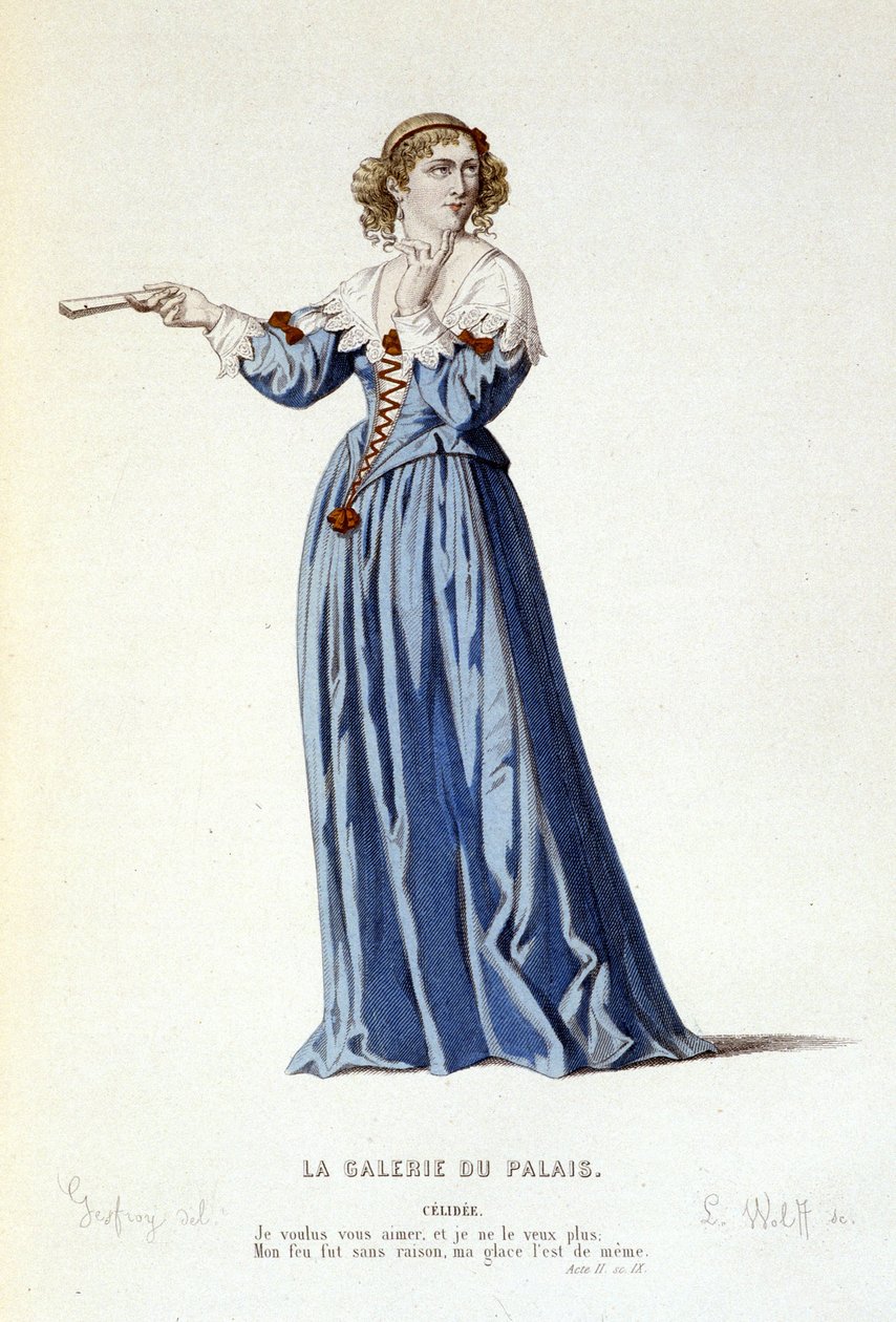 A personagem de Celidee na comédia La galerie du palais ou l