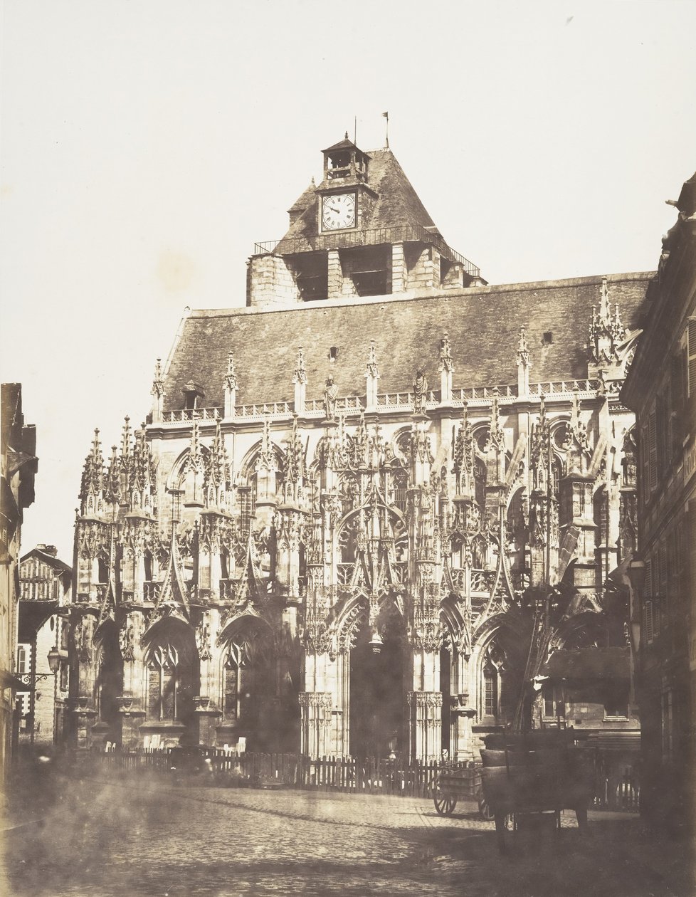 Catedral de Louviers, vista geral, 1852-54. de Edmond Bacot