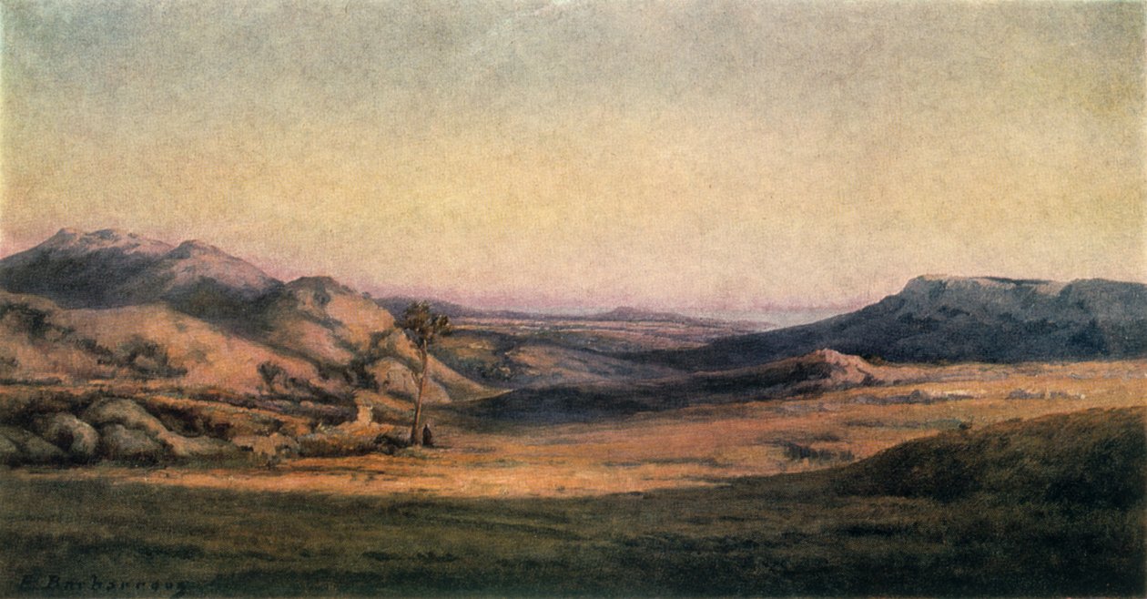Pintura de uma paisagem, título desconhecido de Edmond Baibazzona