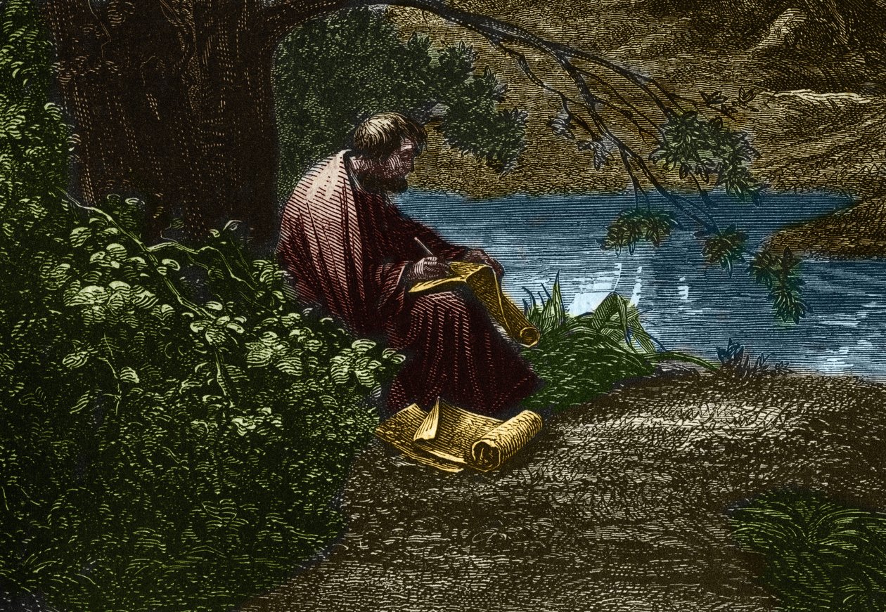 O filósofo grego Democrito (Democritus) de Edmond Castan