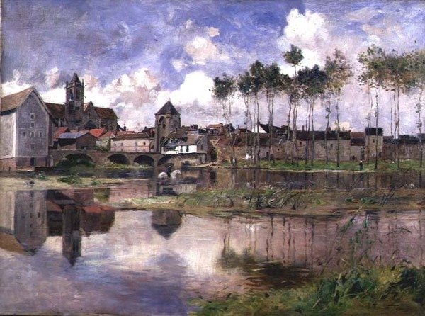 Moret-sur-Loing (óleo sobre tela) de Edmond Charles Yon