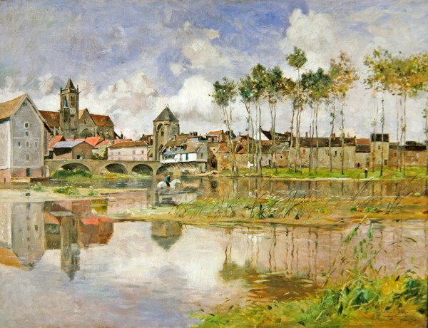 Moret-sur-Loing (óleo sobre tela) de Edmond Charles Yon
