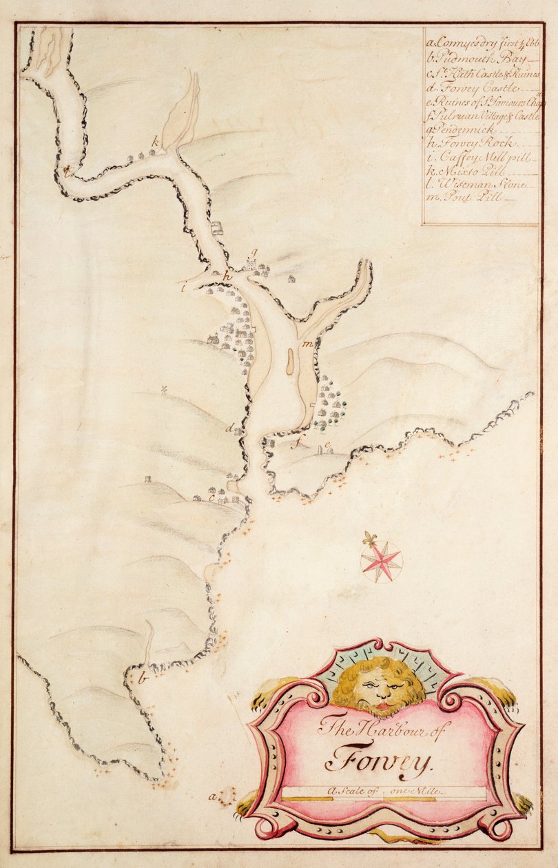 O porto de Fowey, Cornualha de Edmond Dummer