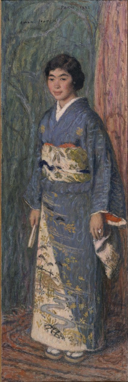 Retrato de uma mulher japonesa Sra. Kuroki, 1922 de Edmond François Aman Jean