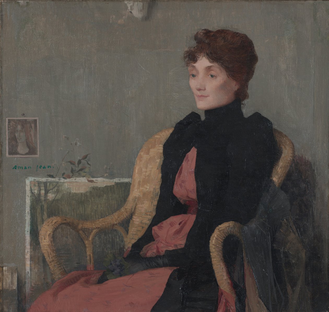 Retrato de uma mulher, c.1891 de Edmond François Aman Jean