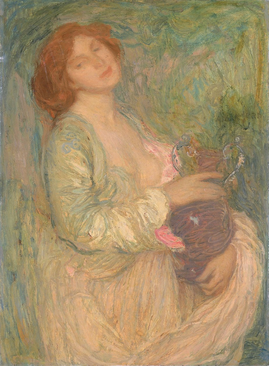 Mulher com vaso, final do século 19 e início do século 20. de Edmond François Aman Jean