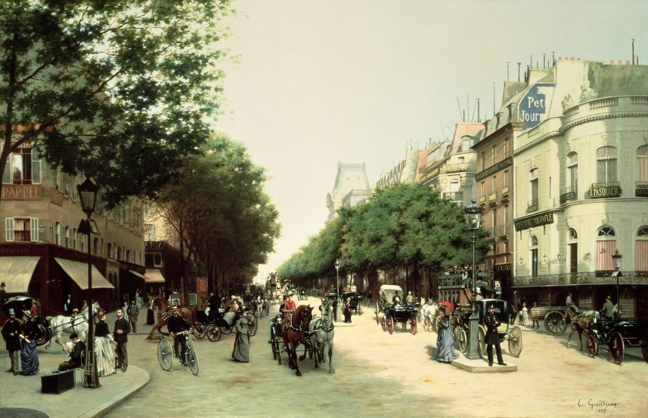 O Boulevard des Italiens de Edmond Georges Grandjean