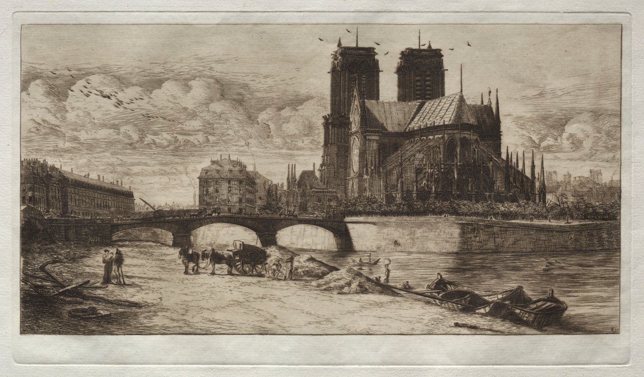 A abside de Notre Dame de Paris de Edmond Gosselin