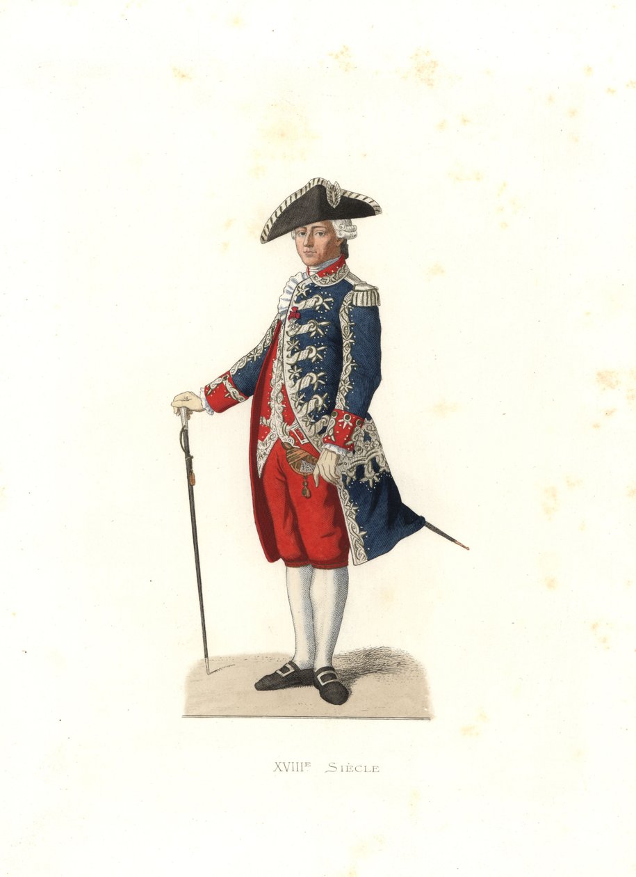 Conde de Vergennes, capitão dos Gardes de la Porte du Roi, França de Edmond Lechevallier Chevignard