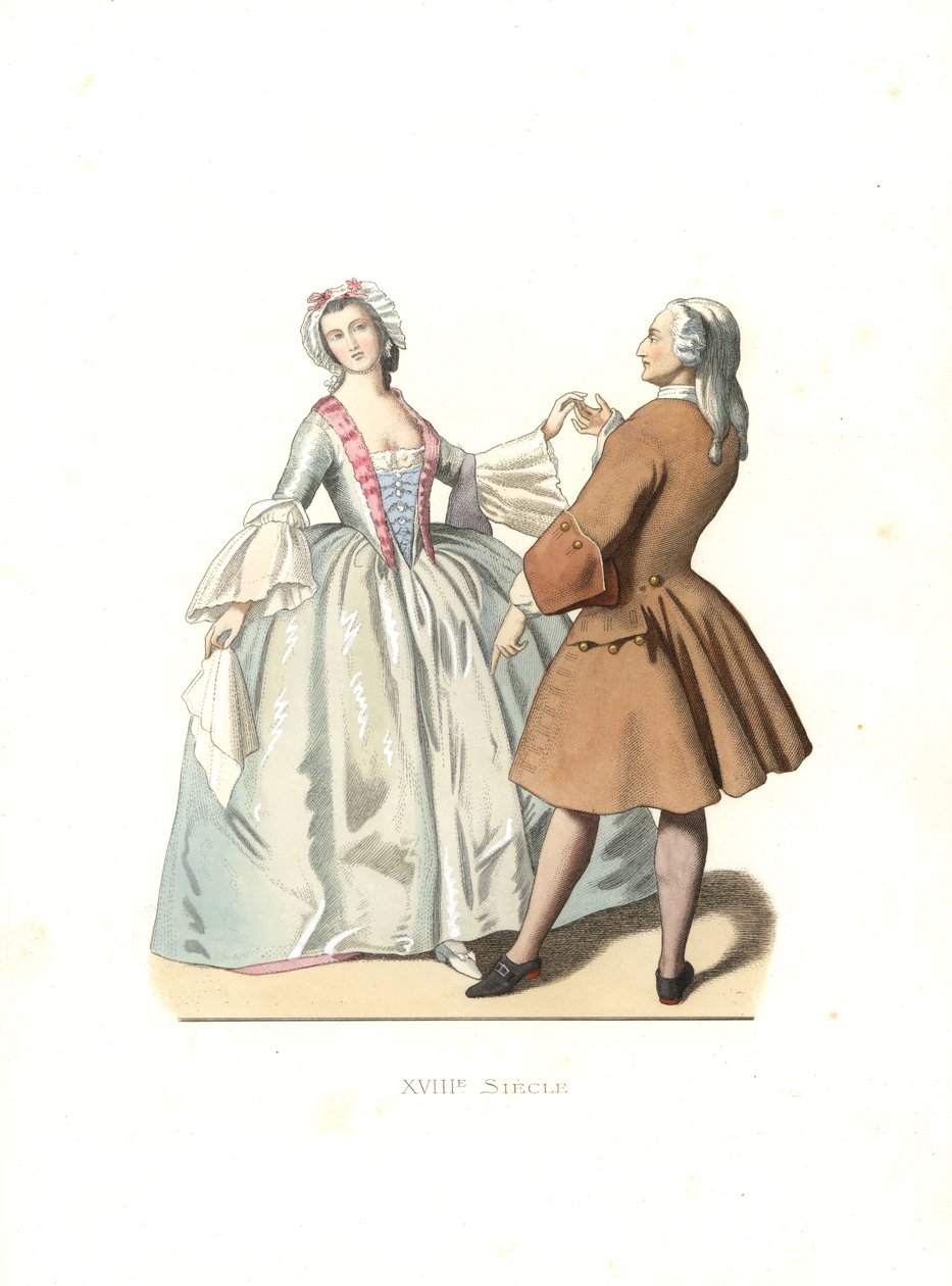 Mestre da dança e jovem mulher veneziana de Edmond Lechevallier Chevignard