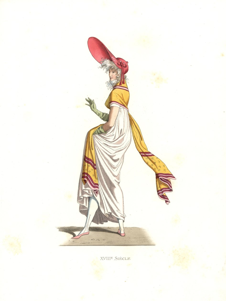 Mulher da moda Merveilleuse, França de Edmond Lechevallier Chevignard