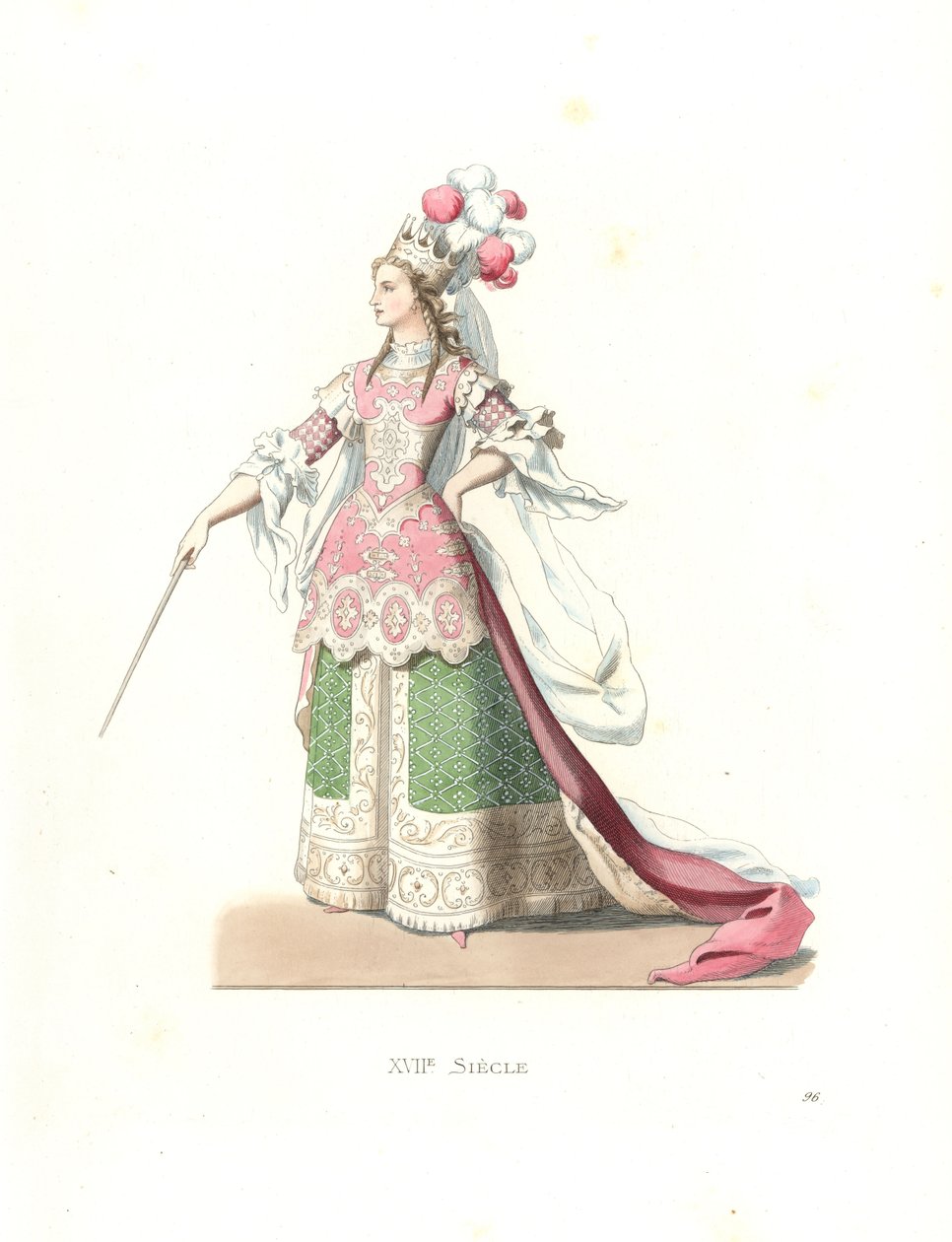 Mulher francesa em traje de balé de Edmond Lechevallier Chevignard