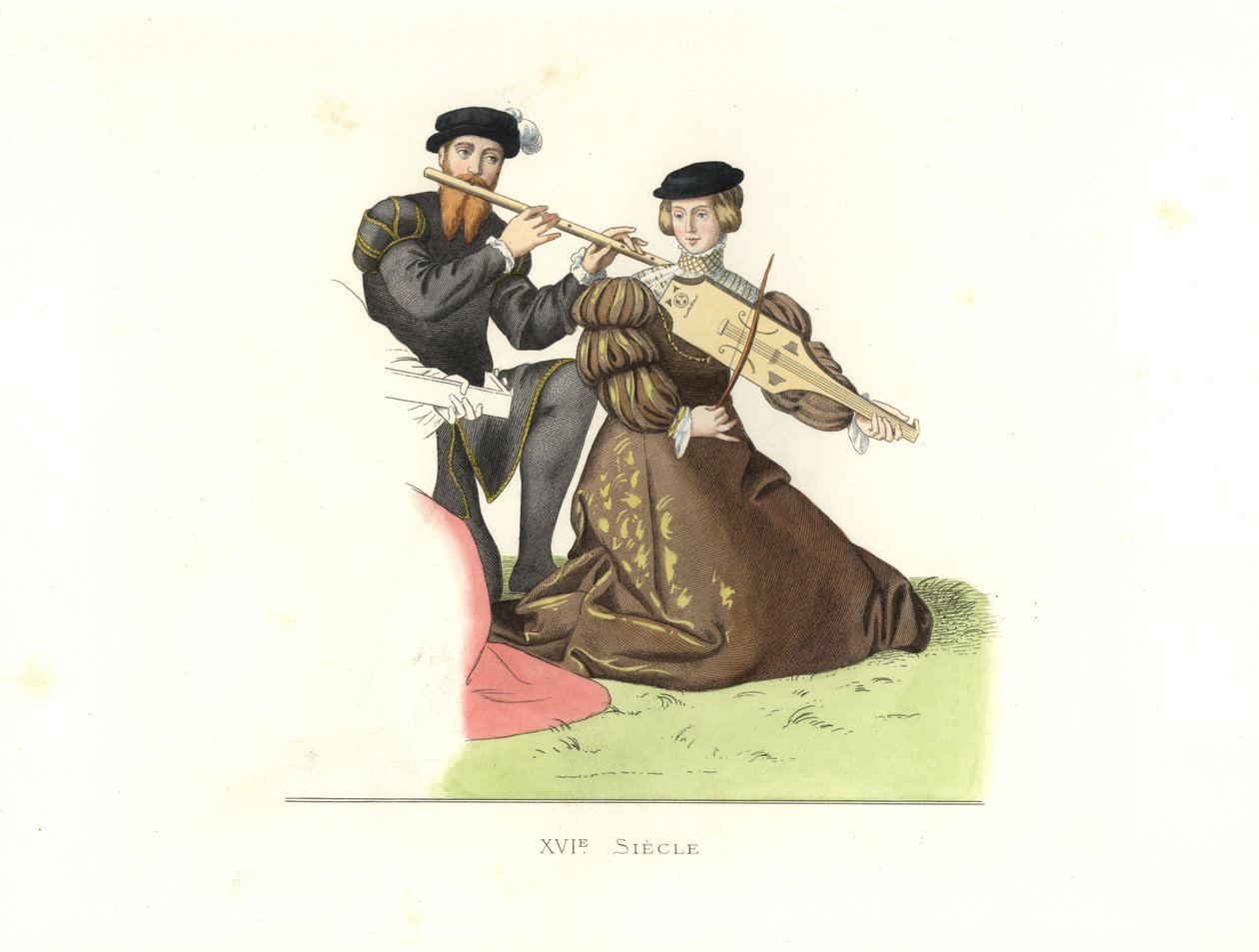 Cavalheiro e mulher, Inglaterra de Edmond Lechevallier Chevignard