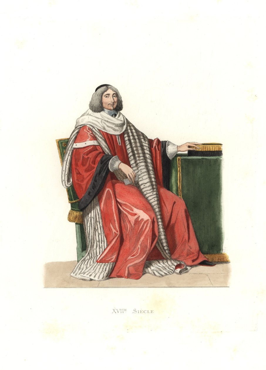 Jean-Antoine de Mesmes, Seigneur de Irval, Conde de Avaux, de uma pintura de Philippe de Champaigne de Edmond Lechevallier Chevignard