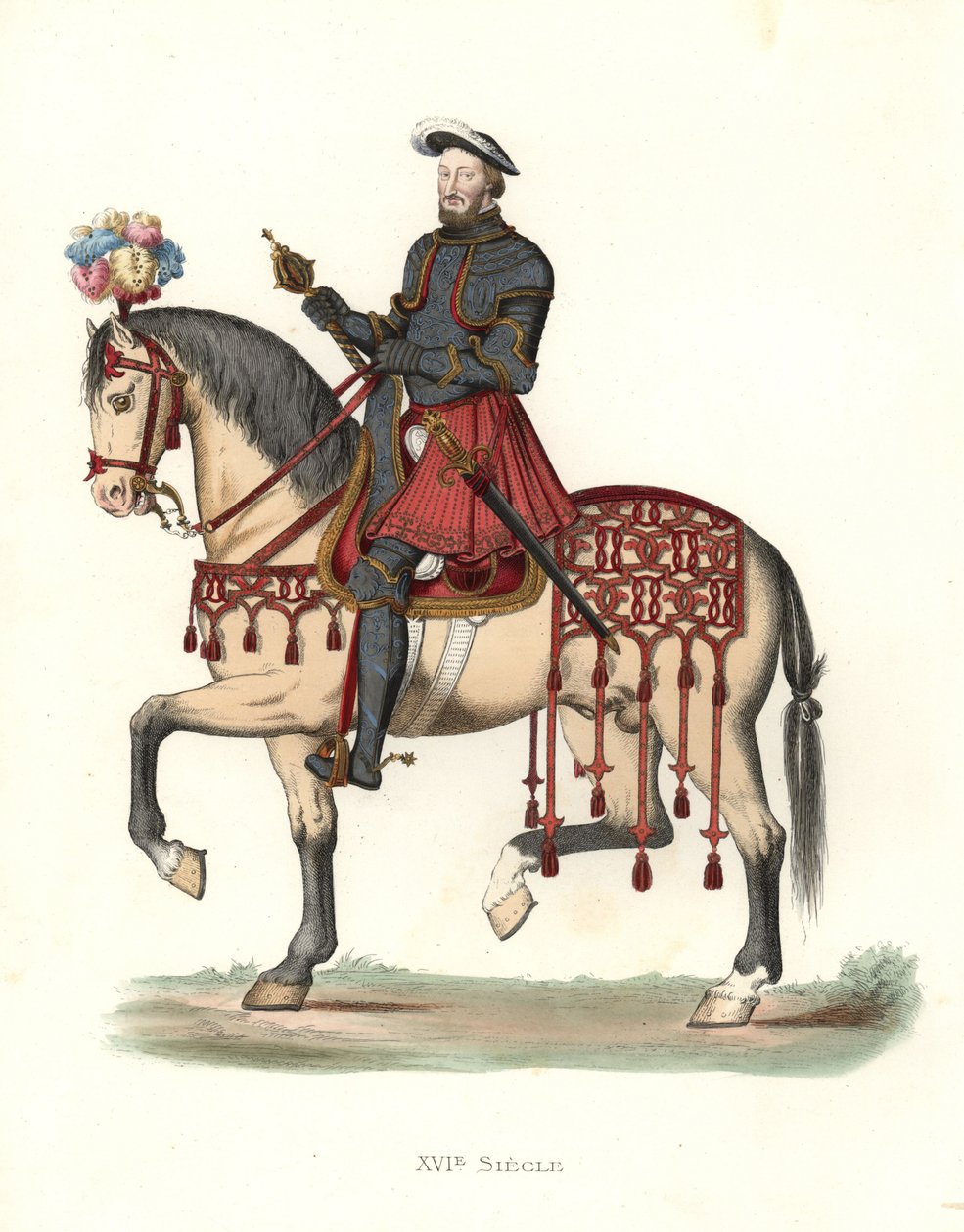 Rei Francisco I da França (1494-1547) de Edmond Lechevallier Chevignard
