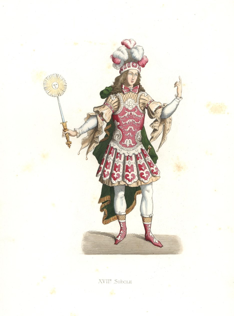 Luís XIV, o Rei Sol, em traje de balé de Edmond Lechevallier Chevignard